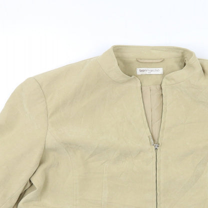 Womens UK Size 14 Bonmarché Beige Overcoat