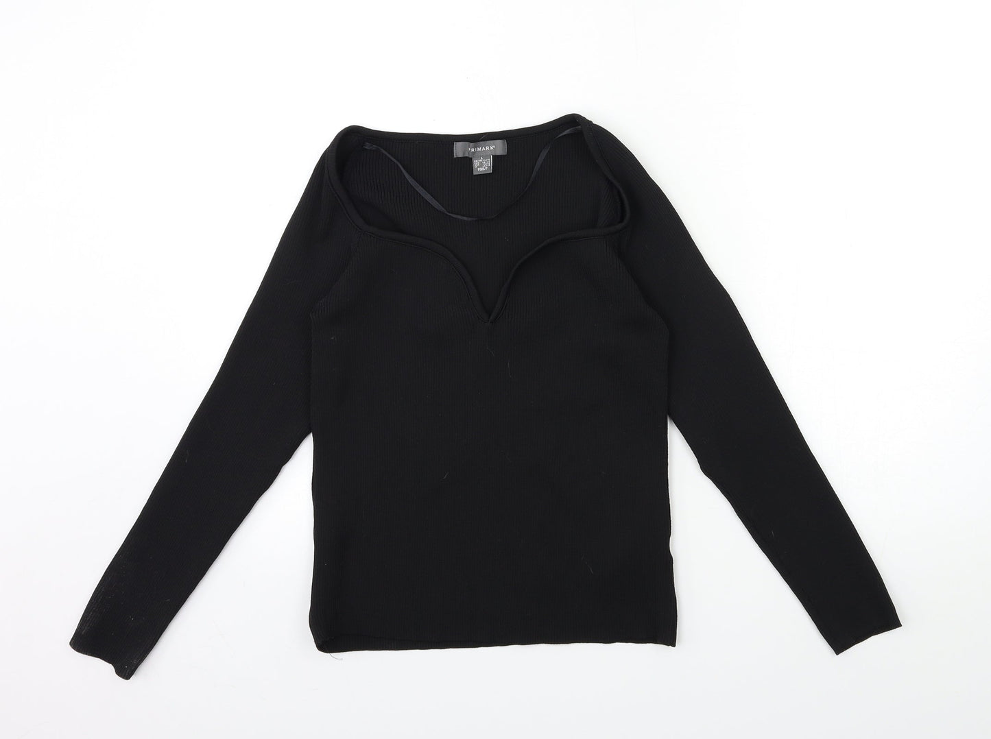 Primark Womens Black  Knit Pullover Jumper Size 14