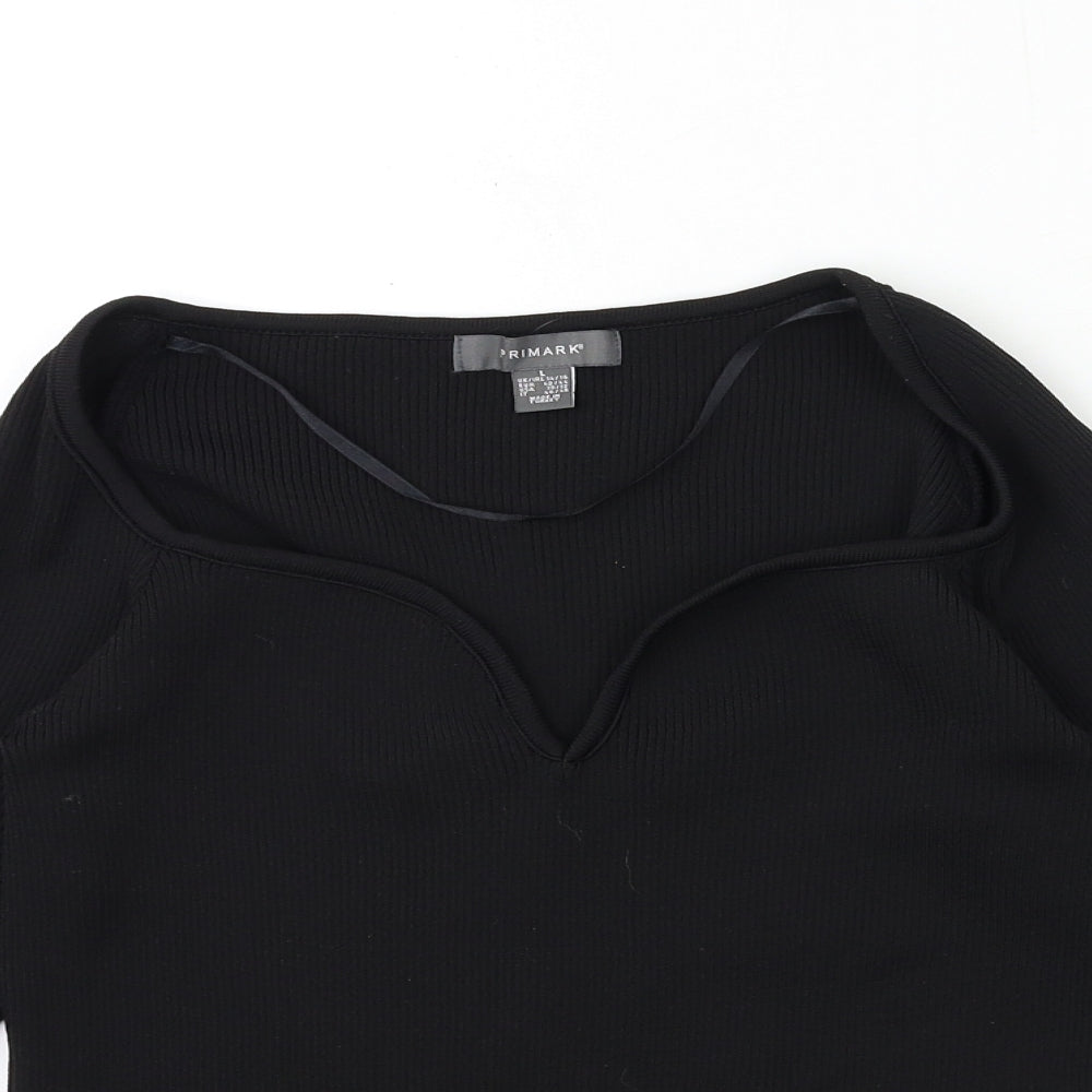 Primark Womens Black  Knit Pullover Jumper Size 14