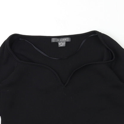 Primark Womens Black  Knit Pullover Jumper Size 14