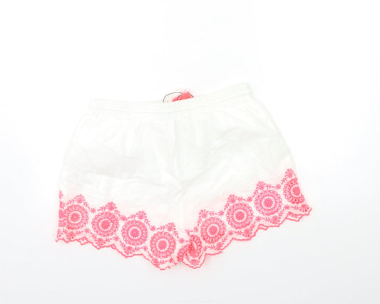 Primark Womens White   Bermuda Shorts Size 12