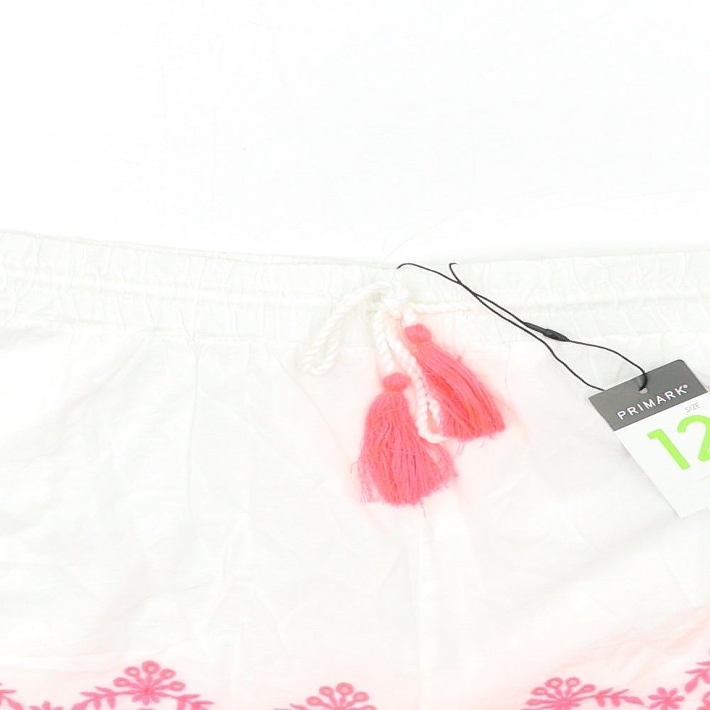 Primark Womens White   Bermuda Shorts Size 12