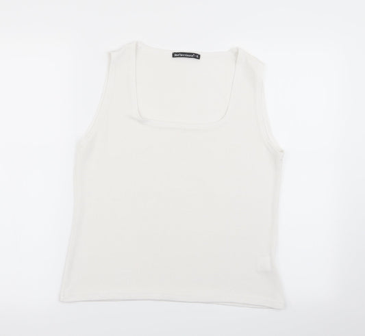 Womens UK Size XL Reflections White Basic Tank