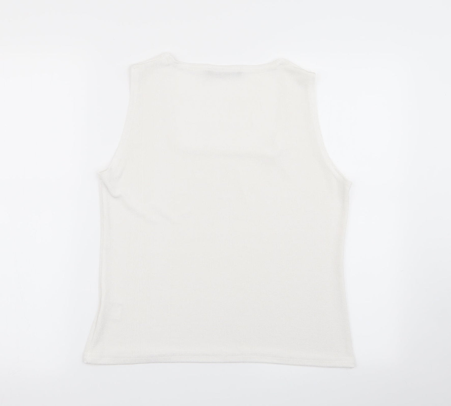 Womens UK Size XL Reflections White Basic Tank