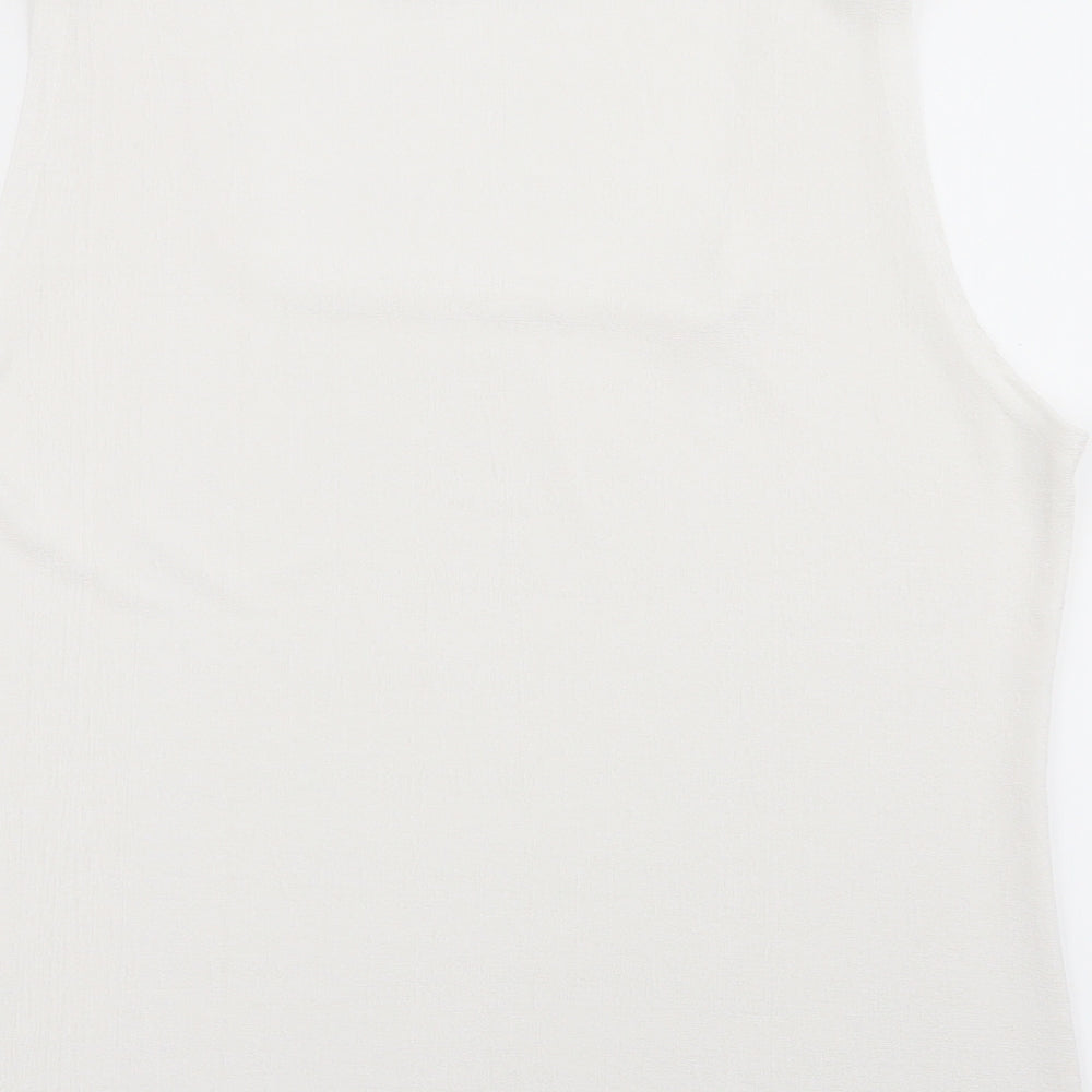 Womens UK Size XL Reflections White Basic Tank