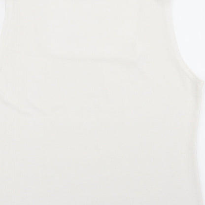 Womens UK Size XL Reflections White Basic Tank