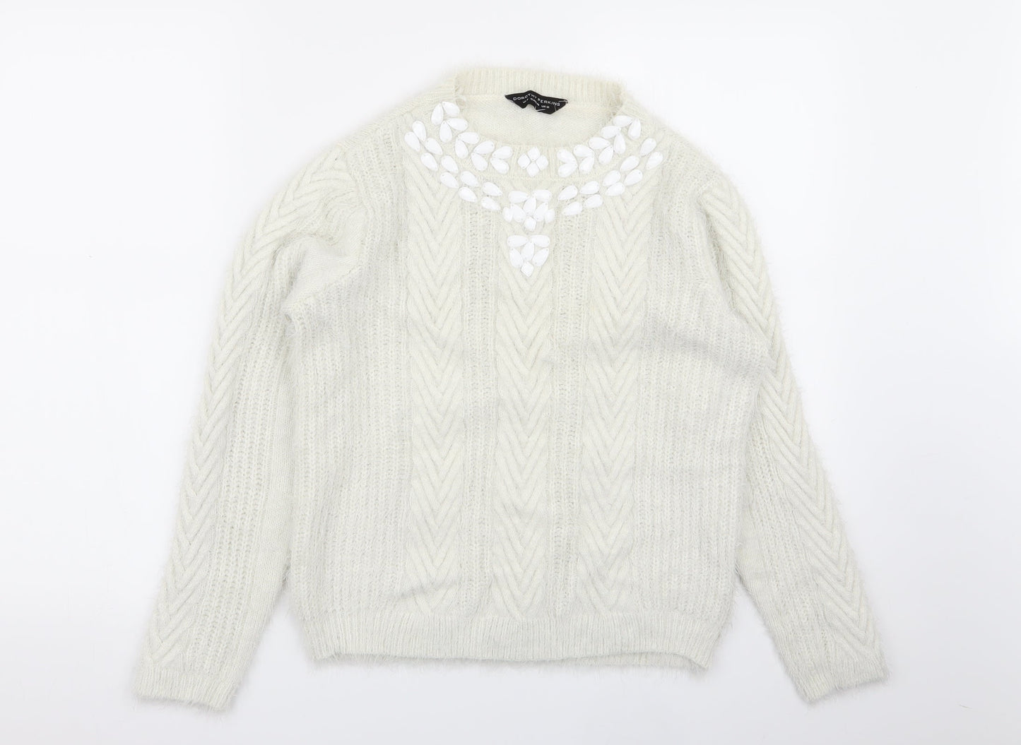 Dorothy Perkins Womens Ivory   Pullover Jumper Size 12