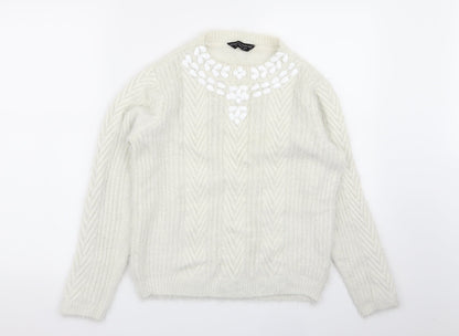 Dorothy Perkins Womens Ivory   Pullover Jumper Size 12