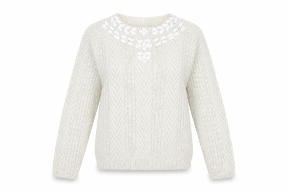 Womens UK Size 12 Dorothy Perkins Ivory Pullover Jumper