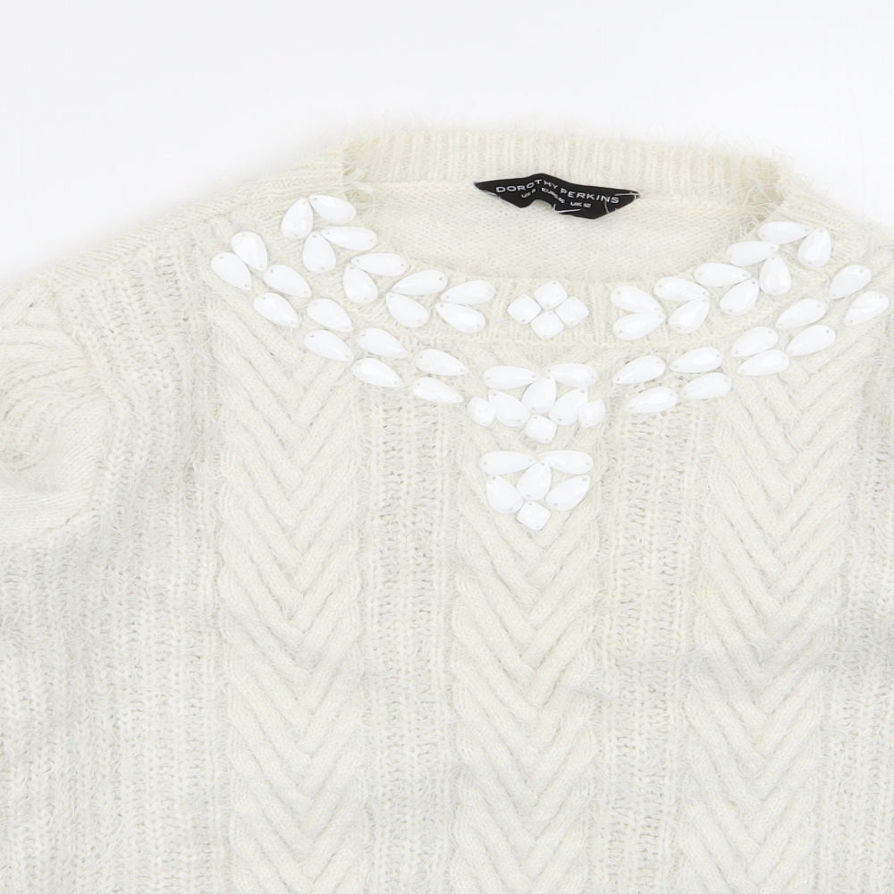 Dorothy Perkins Womens Ivory   Pullover Jumper Size 12