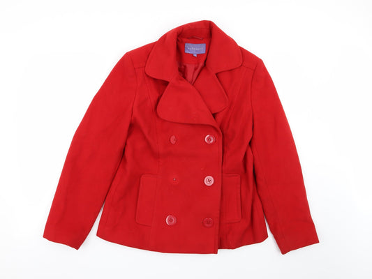 Autonomy Womens Red   Overcoat Coat Size 12