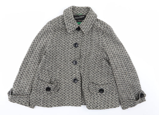 Womens UK Size 14 River Island Multicoloured Overcoat