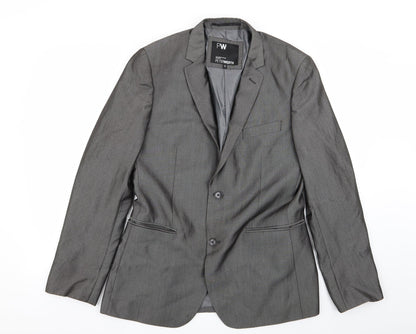 Mens UK Size 40 Peter Werth Regular Grey Suit Jacket