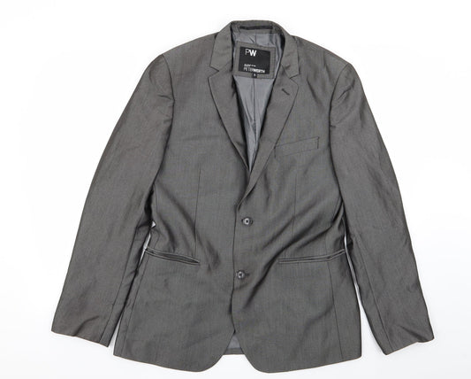 Mens UK Size 40 Peter Werth Regular Grey Suit Jacket