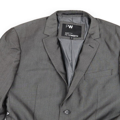 Mens UK Size 40 Peter Werth Regular Grey Suit Jacket