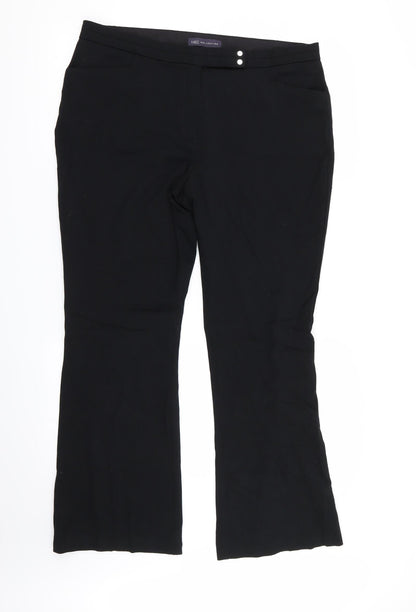 Womens UK Size 16 M&S Regular Fit  Black Trousers