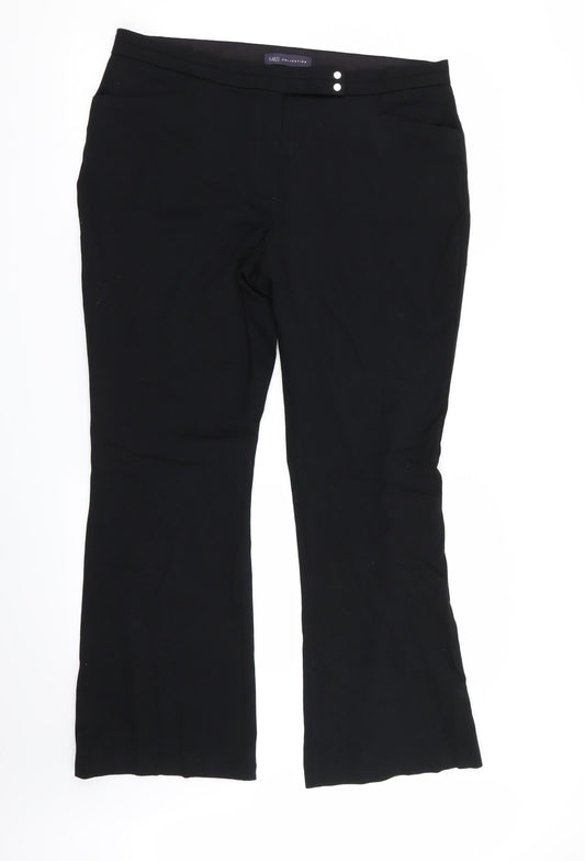 Womens UK Size 16 M&S Regular Fit  Black Trousers