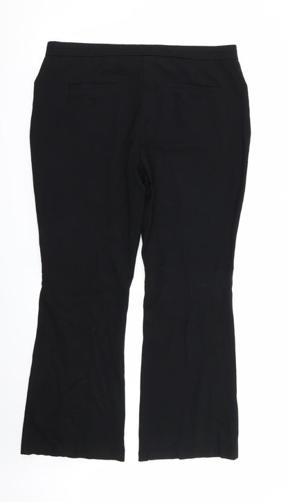 Womens UK Size 16 M&S Regular Fit  Black Trousers