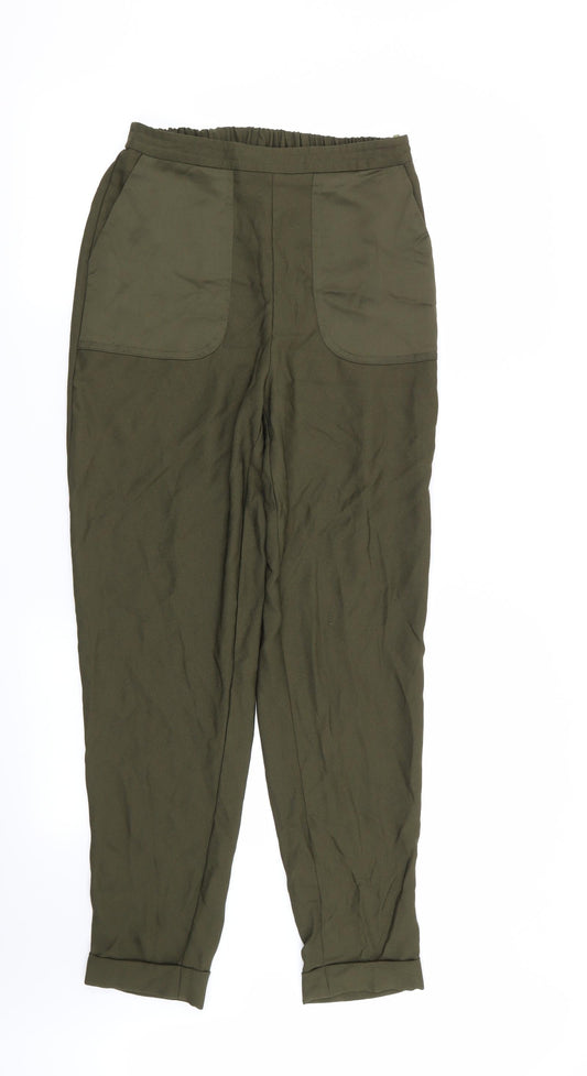 by very Womens Green   Trousers  Size 8 L28 in - Stretch waistband