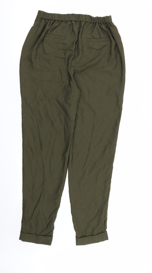 by very Womens Green   Trousers  Size 8 L28 in - Stretch waistband