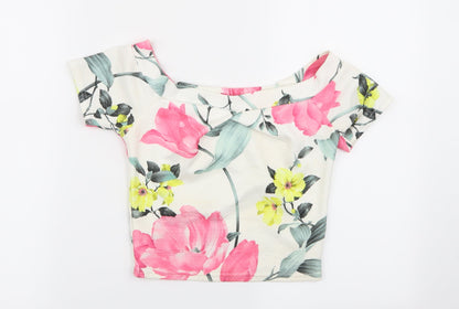 Womens UK Size 8 Quiz Multicoloured Basic Blouse