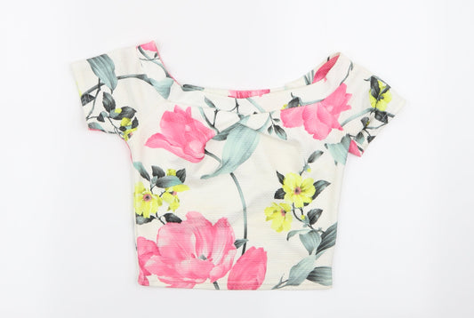 Quiz Womens Multicoloured Floral  Basic Blouse Size 8