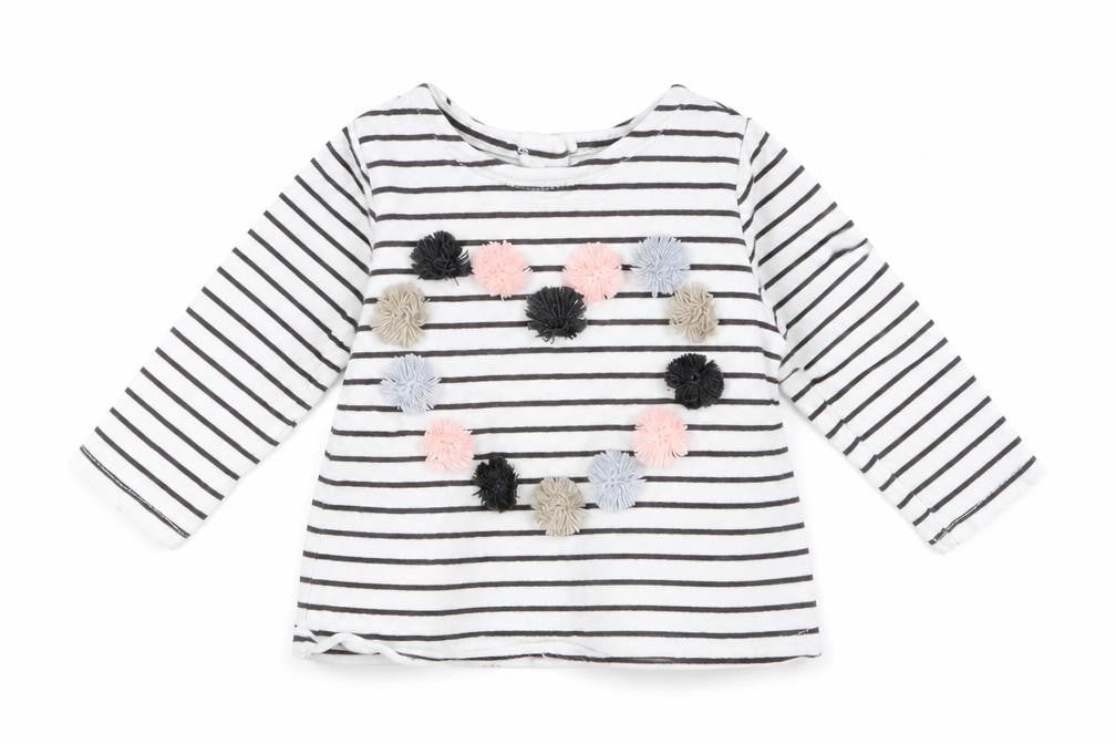 NEXT Girls Multicoloured Striped  Basic T-Shirt Size 0-3 Months