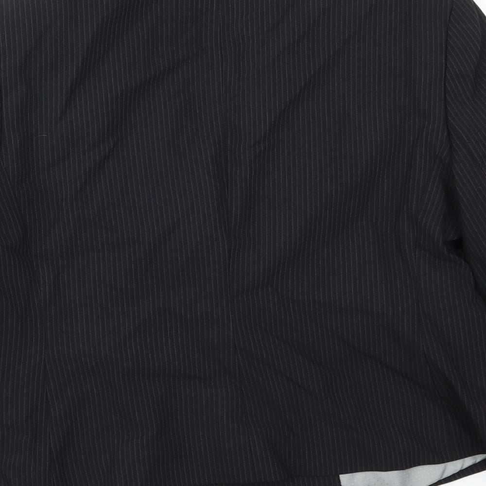 Debenhams Womens Black Striped  Jacket Blazer Size 14