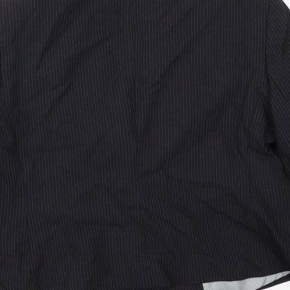 Debenhams Womens Black Striped  Jacket Blazer Size 14