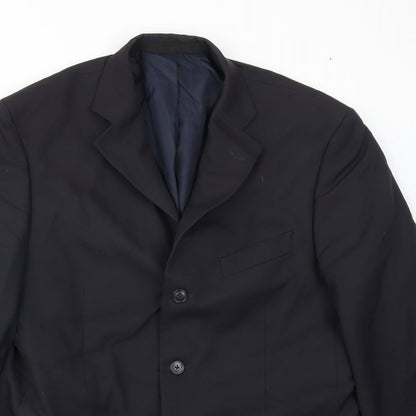 Mens UK Size 40 M&S Regular Blue Suit Jacket