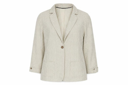 Womens UK Size 14 ISLE Regular Beige Blazer