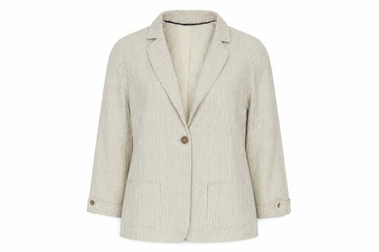 Womens UK Size 14 ISLE Regular Beige Blazer