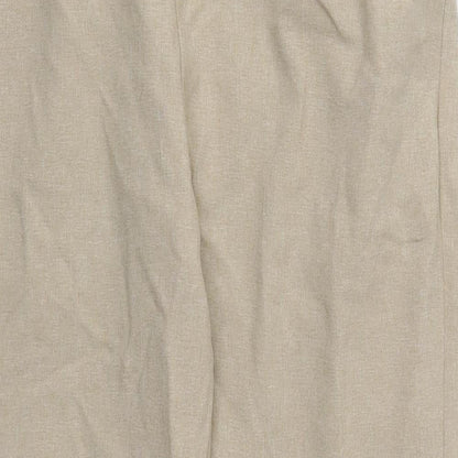 Preworn Womens Beige   Trousers  Size 14 L27 in - Stretch waistband