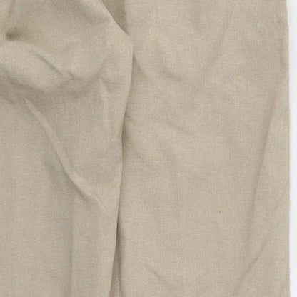 Preworn Womens Beige   Trousers  Size 14 L27 in - Stretch waistband