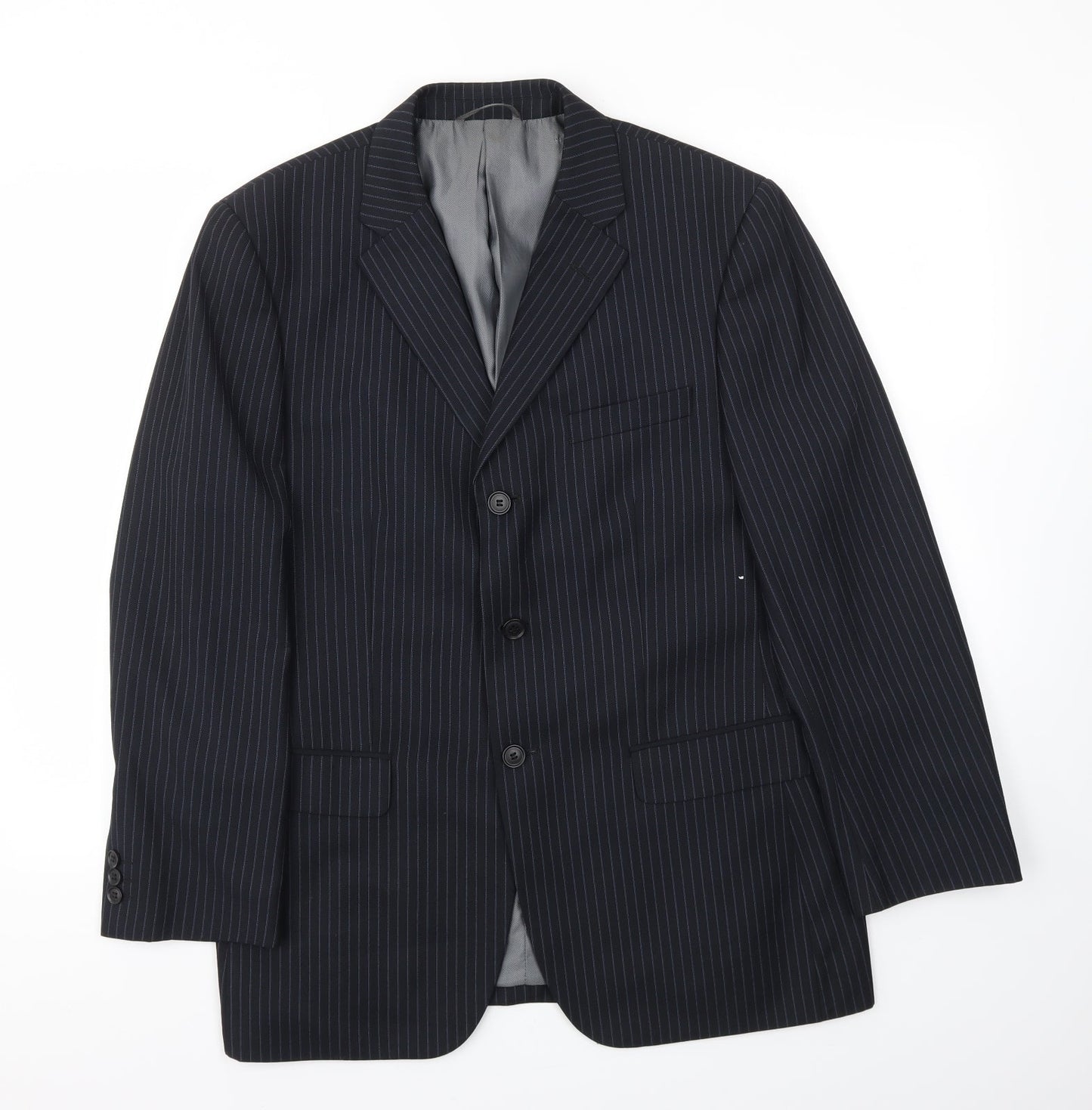 Mens UK Size 40 BHS Regular Blue Suit Jacket