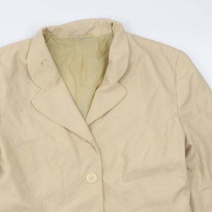 Womens UK Size 14 Preworn Regular Beige Blazer