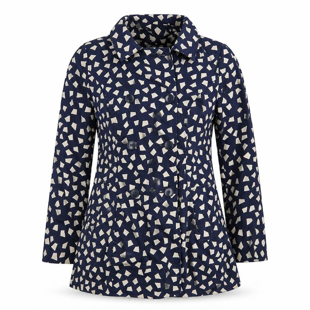 Womens UK Size 10 Debenhams Blue Pea Coat