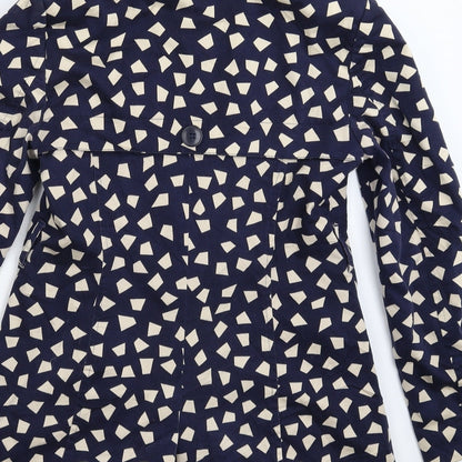 Womens UK Size 10 Debenhams Blue Pea Coat