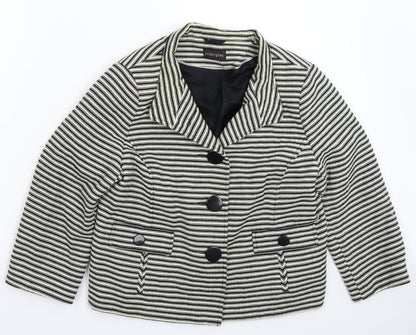Principles Womens Multicoloured Striped  Jacket Blazer Size 14