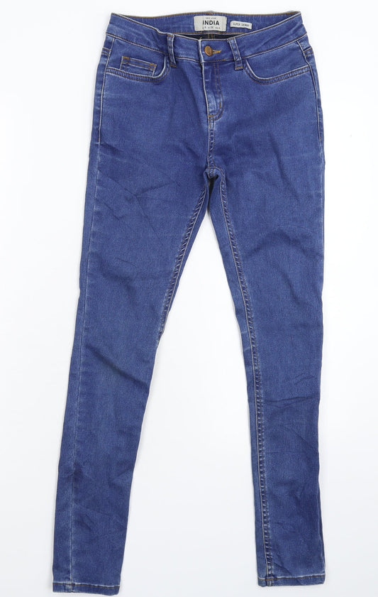 New Look Womens Blue  Denim Skinny Jeans Size 8 L27 in