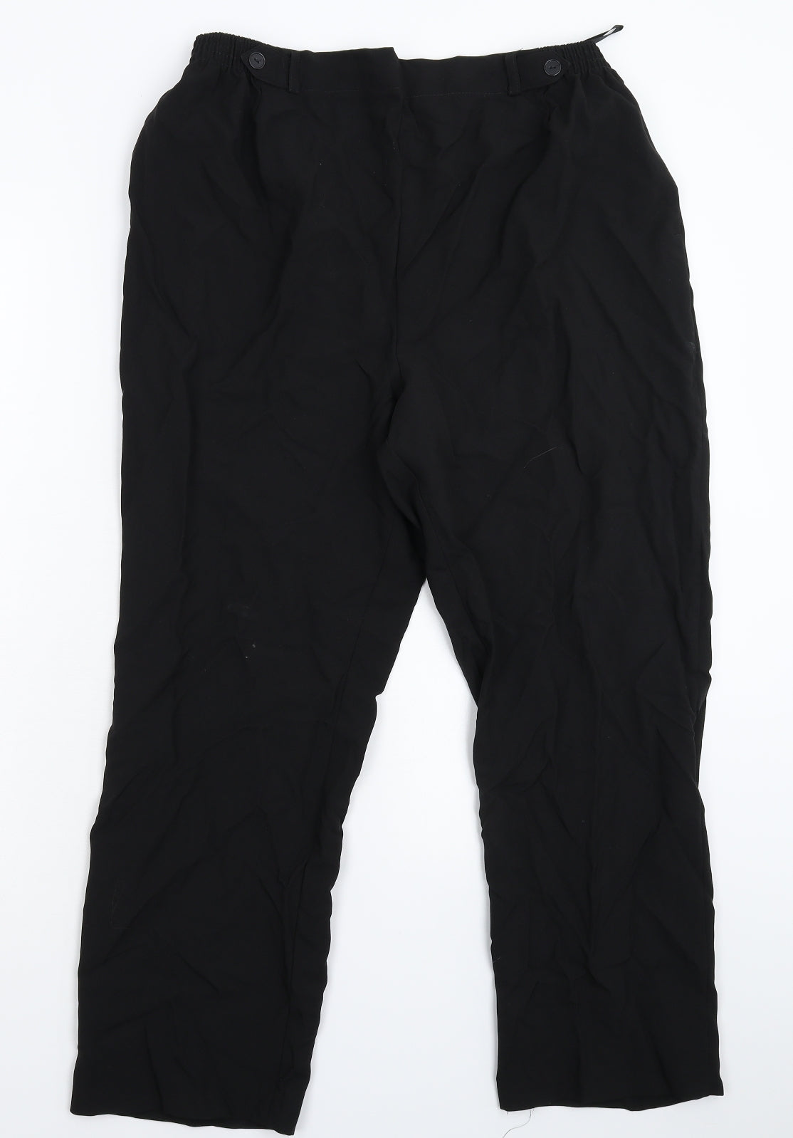 Womens UK Size 16 BHS Regular Fit  Black Trousers