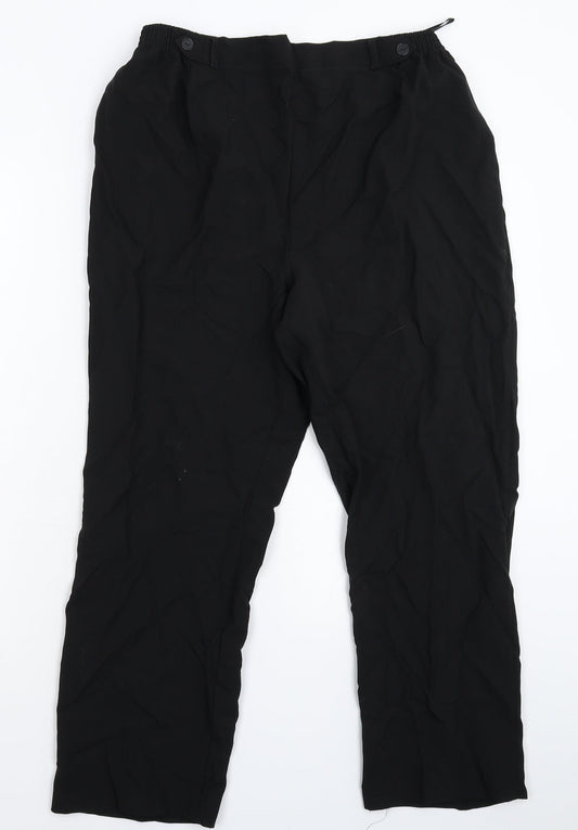 Womens UK Size 16 BHS Regular Fit  Black Trousers