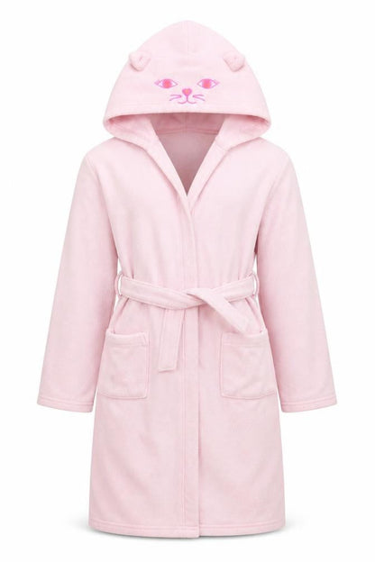 OshKosh B’gosh Girls Pink Solid Fleece Kimono Robe Size 10 Years