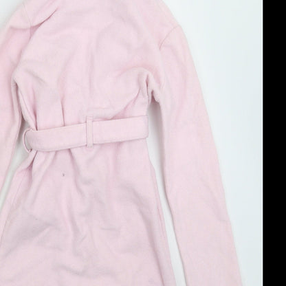 OshKosh B’gosh Girls Pink Solid Fleece Kimono Robe Size 10 Years