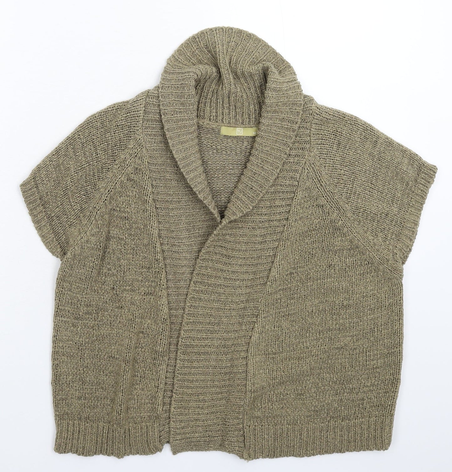 TU Womens Grey  Knit Cardigan Jumper Size 14