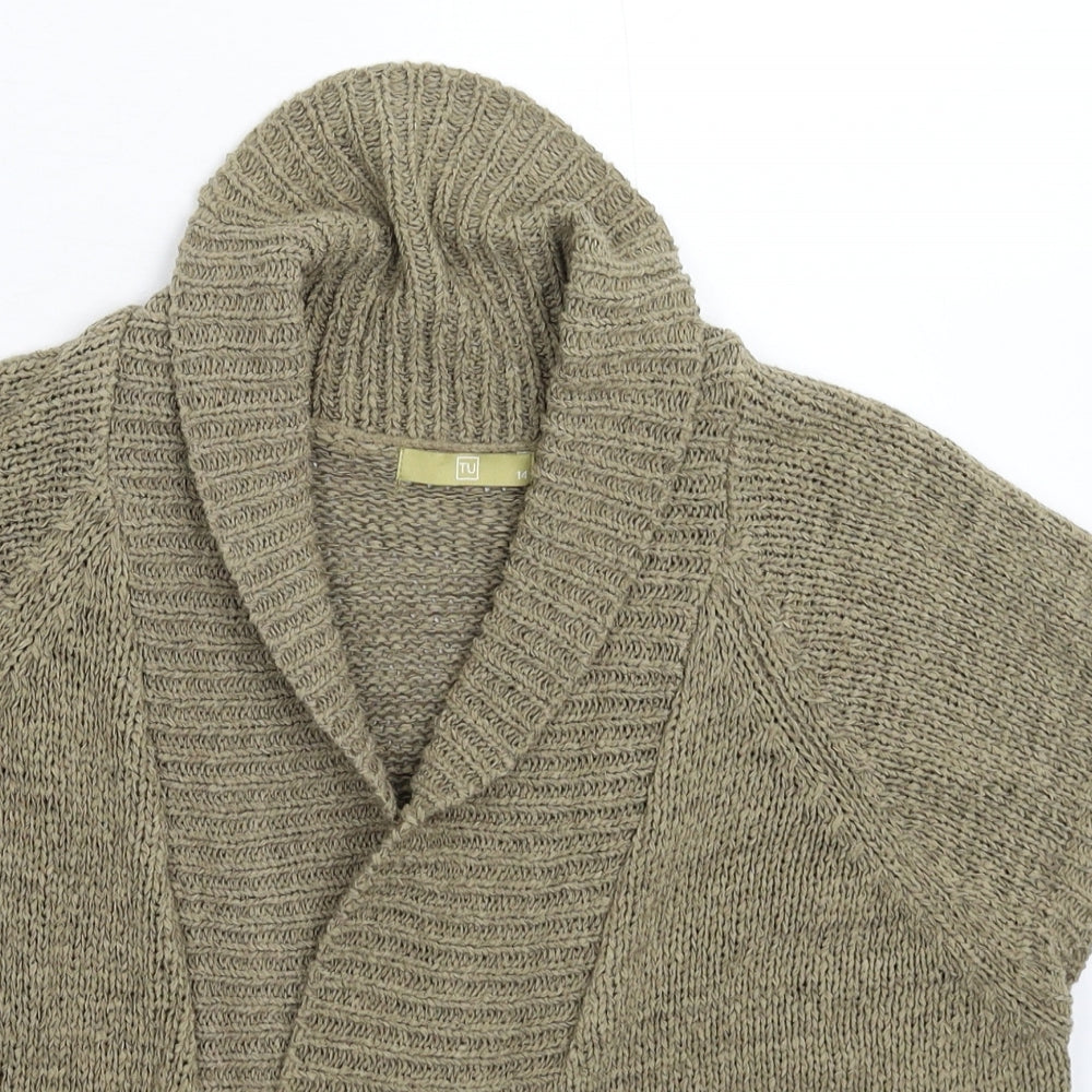 TU Womens Grey  Knit Cardigan Jumper Size 14