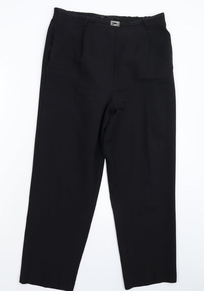 BM Womens Black   Trousers  Size 12 L26 in
