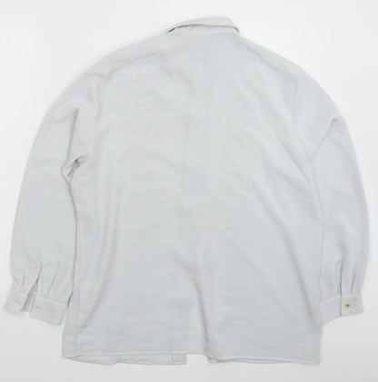 Womens UK Size 2XL Preworn Grey Basic Button-Up