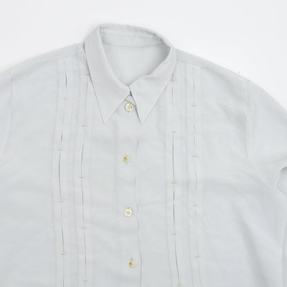 Womens UK Size 2XL Preworn Grey Basic Button-Up