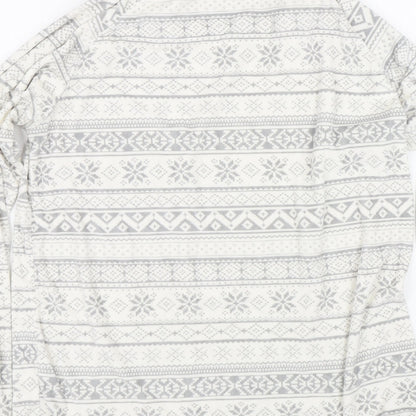 Primark Womens White Fair Isle  Top Pyjama Top Size XS